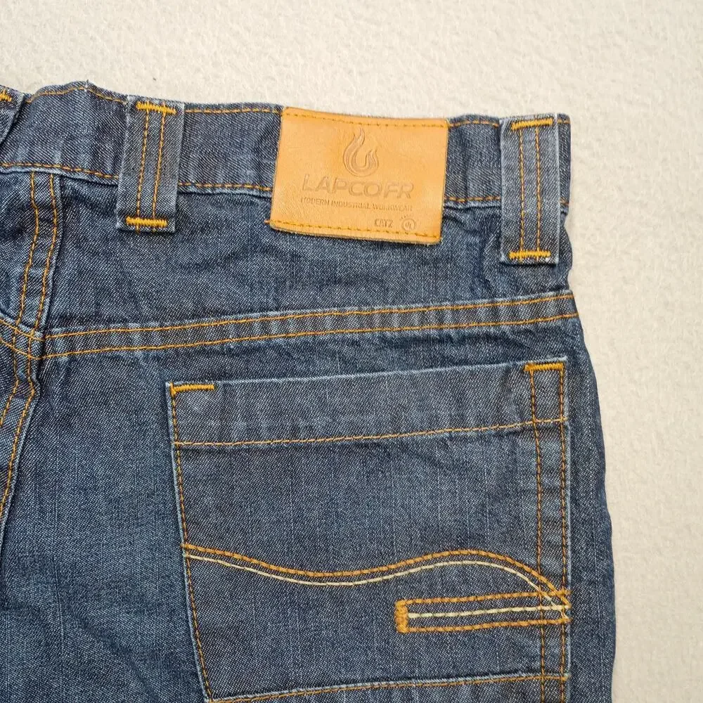 LAPCO FR Flame Resistant Denim Work Pants Men 34x32 Utility Carpenter Oilfield